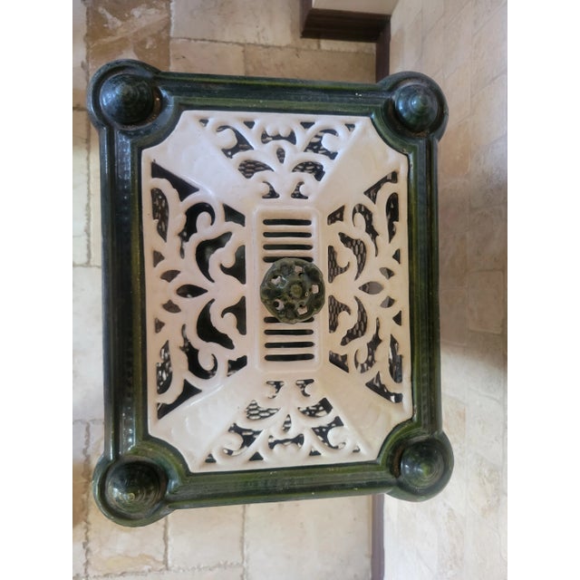 Antique 1910s Belgium Calorifere Enameled Stove For Sale - Image 10 of 12