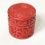 Late 20th Century Late 20th Century Asian Chinese Carved Red Cinnabar-Like Blue Enamel Cylindrical Lidded Trinket Box For Sale - Image 5 of 11