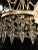 French Vintage Ten Arm Nickel and Crystal Chandelier For Sale - Image 3 of 13
