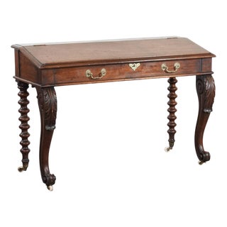Antique English Oak Desk, 1800s For Sale