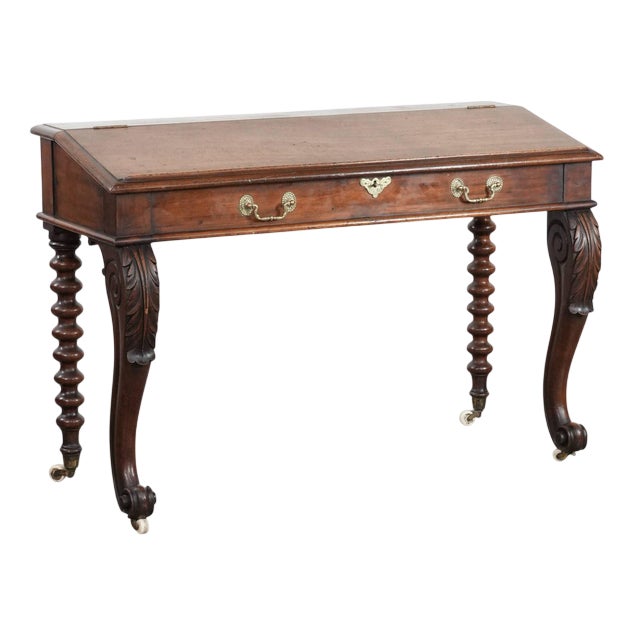 Antique English Oak Desk, 1800s For Sale