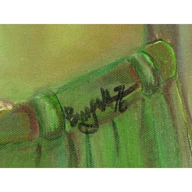 German Expressionism Style Figurative Oil on Canvas Signed Burgett For Sale - Image 9 of 11