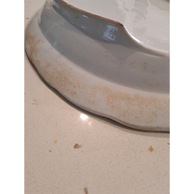 Early 20th Century Early 20th Century Blue Onion Platter For Sale - Image 5 of 16