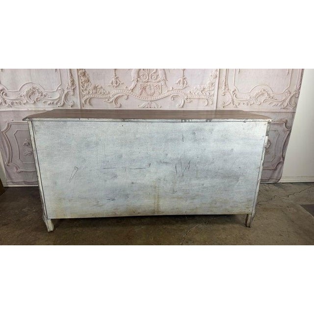 French Louis XV Style 9-Drawer Bombe Dresser in Bleached Fruitwood For Sale - Image 10 of 18
