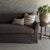 Mid-Century Modern Slip Covered Olivier Cushion Sofa in Cafe Noir Brown Linen With Down Cushion For Sale - Image 3 of 4