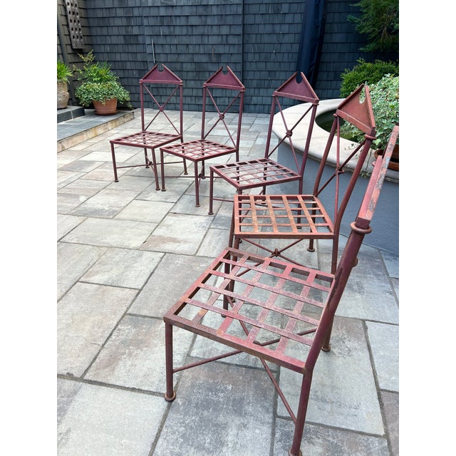 Postmodern Vintage Post Modern Garden Chairs, 5 Pieces For Sale - Image 3 of 4