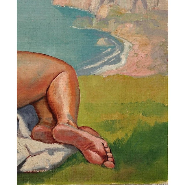 Raymond Moritz, A Liberated Lady on the Cliffs, 1942, Oil on Canvas, Framed For Sale - Image 9 of 18