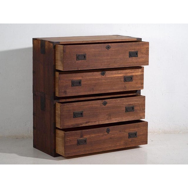 Antique Japanese Chest of Drawers in Wood For Sale - Image 5 of 11