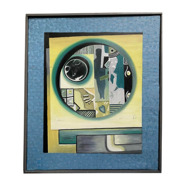 Postmodern Fauvist Abstract Oil Painting Signed Nozoki For Sale