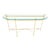 Italian Modern Solid Brass Base Demi Lune Shape Glass Top Console Sofa Table For Sale