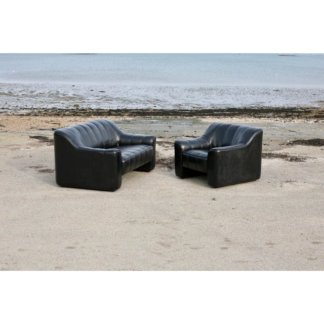 DS44 Sofa and Chair in Leather from de Sede, 1970s, Set of 2 For Sale - Image 6 of 18