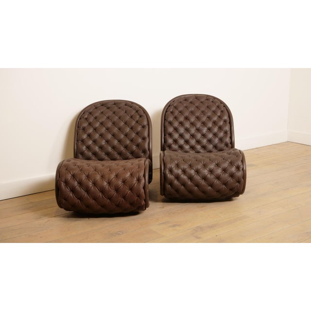 Fritz Hansen G de Luxe System 1-2-3 Easy Chair by Verner Panton for Fritz Hansen, 1970s, Set of 2 For Sale - Image 4 of 18