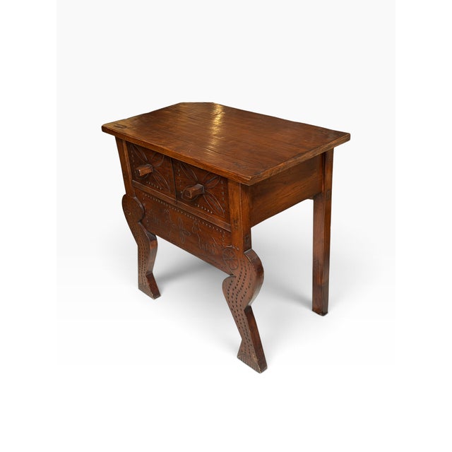 Guatemalan Nahuala Custom Carved Console or Side Table For Sale - Image 10 of 13