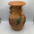 Mediterranean Large Hand Thrown 3 Handle Terra-Cotta Vase Floral Decorated For Sale - Image 3 of 13