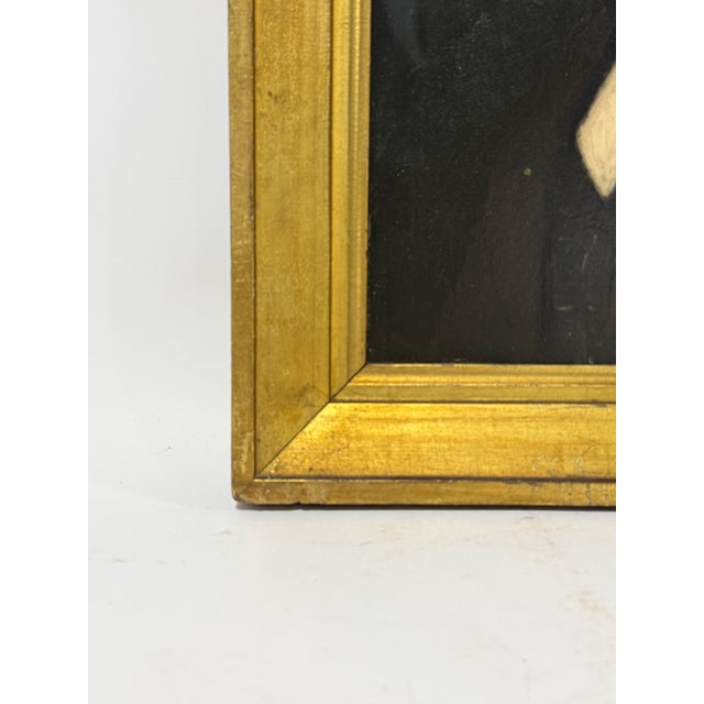 American Folk Art Portrait of a Gentleman, Circa 1840-1860 New England School For Sale - Image 4 of 8
