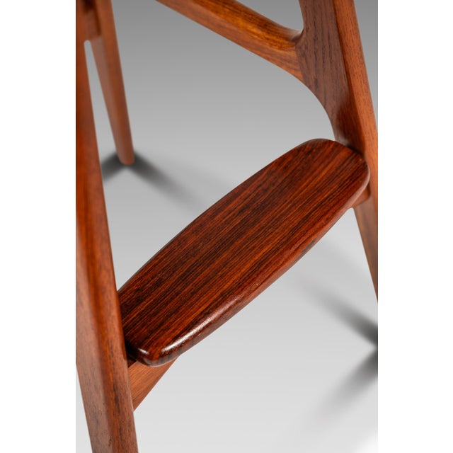 Set of Two ( 2 ) Mid-Century Danish Modern Model Od-61 Counter Height Bar Stools Attributed to Erik Buch for o.d. Mobler, Denmark, 1960's For Sale - Image 15 of 18