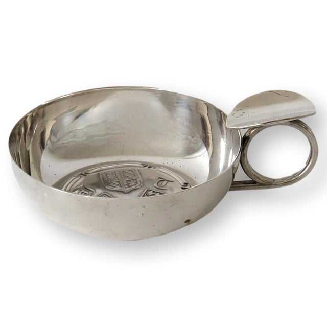 Art Deco French Silverplate Wine Taster (Tastevin) – Bourgogne Thorin For Sale - Image 3 of 4