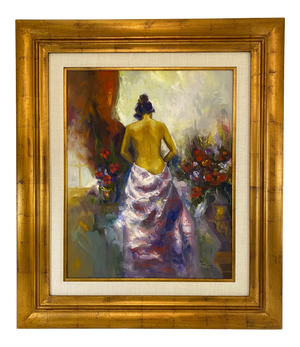 Expressionist Figure Oil Painting by Onyeka Ibe