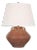 Amber Lewis by Visual Comfort Signature Brewer 25" Table Lamp in Natural Terracotta with Linen Shade For Sale