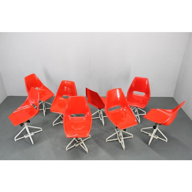 Fiberglass Chairs by Miroslav Navratil for Vertex, Czechoslovakia, 1960s, Set of 8 For Sale - Image 3 of 18