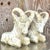 Add a rustic touch to your garden or indoor space with this pair of vintage boho cement ram's head planters. These sturdy...