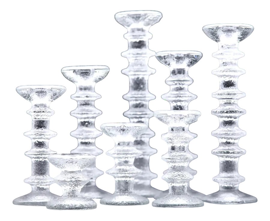 Festivo Candleholders in Glass by Timo Sarpaneva for Iittala