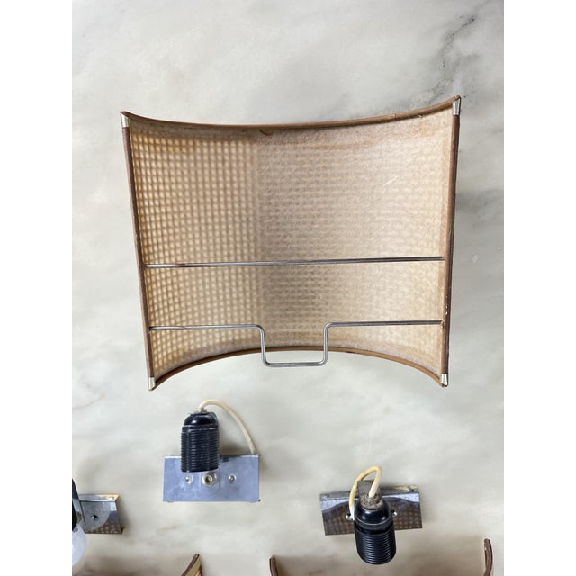 Mid-Century Rattan Wall Lamps, 1960s, Set of 3 For Sale - Image 6 of 17