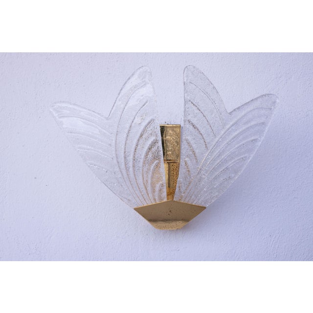 Transparent 1970s Sorrento Murano Glass Ceiling Light and Wall Lights - 6 Piece Set For Sale - Image 8 of 12