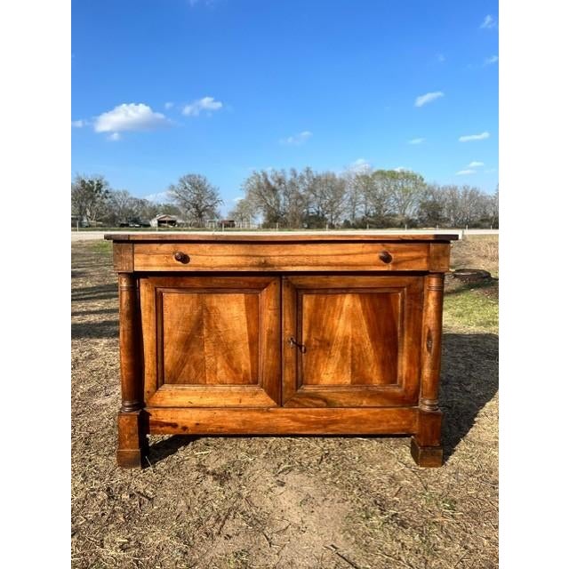 18th Century French Country Empire Solid Walnut Sideboard / Credenzas For Sale - Image 6 of 13