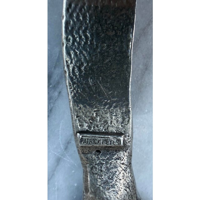 Vintage Patrick Meyer Signed Pewter Tentacle Salad Servers - Pair For Sale - Image 9 of 10
