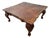 Vintage Cocktail Coffee Table Ball Claw Legs Large Square Shape Chippendale For Sale