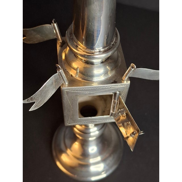 Antique German 800 Silver Besamim Spice Tower Tower Havdalah Judaica 8" 89g For Sale - Image 4 of 18
