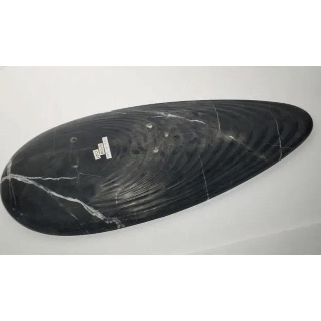 Modern John Richard Carved Teardrop Marble Tray For Sale - Image 3 of 9