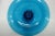 Glass Spindle Pillar Blue Glass Tall Single Candle Stick Holder with Wavy Rim For Sale - Image 7 of 11