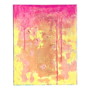Contemporary Artwork by Cassandra Auker Original Acrylic Paint and Fl. Beach Sand on Canvas Painting “Rum Punch”