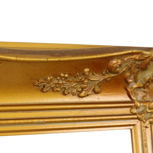 Gold Large Baroque Style Gilt Pine Frame For Sale - Image 8 of 14