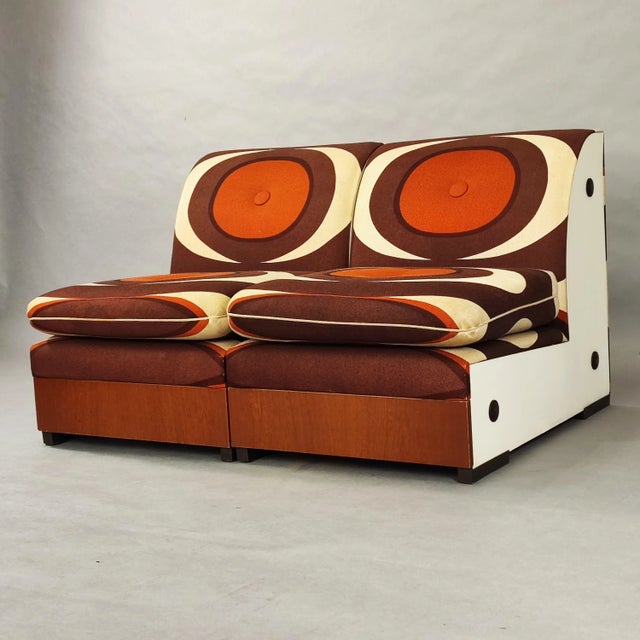 Textile Lounge Chairs, 1970s, Set of 2 For Sale - Image 7 of 8