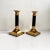 Vintage French Candleholders in Gilt Brass, 1970s, Set of 2 For Sale - Image 4 of 7