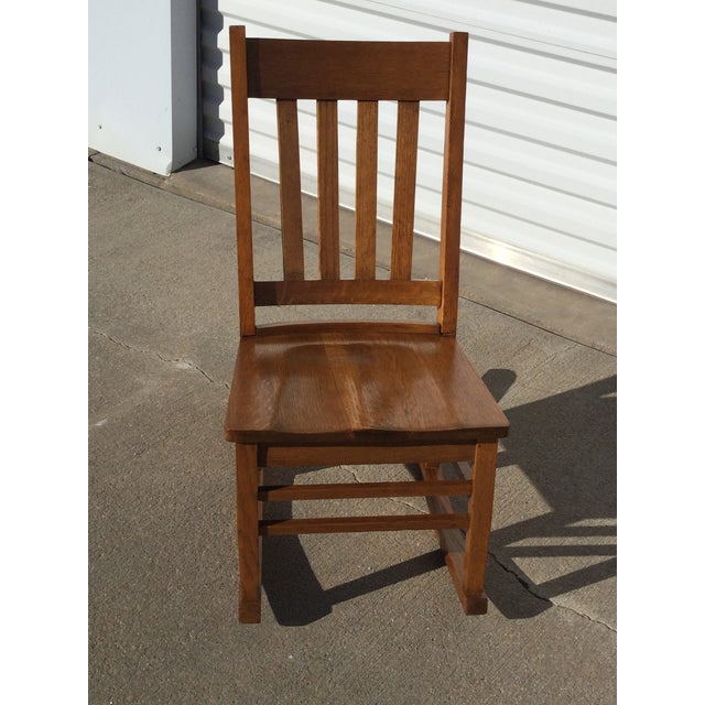 Early American Antique Oak Mission Style Rocking Chair Chairish