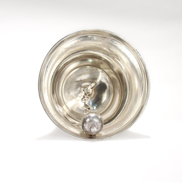 Silver Vintage English Silver Plate Table Bell by Walker & Hall, 1962 For Sale - Image 8 of 15