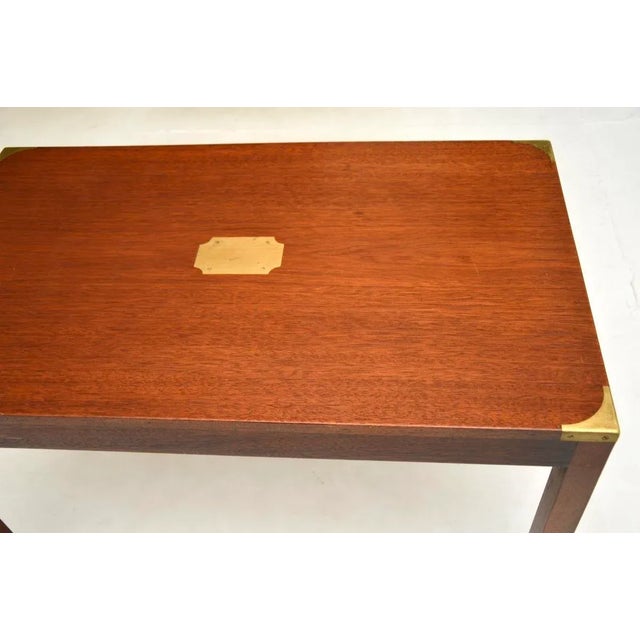 Vintage Military Campaign Nesting Tables, 1930s, Set of 3 For Sale - Image 9 of 12