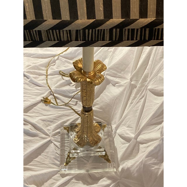 1990s 1990s Stylish Lamp With Lampshade For Sale - Image 5 of 11