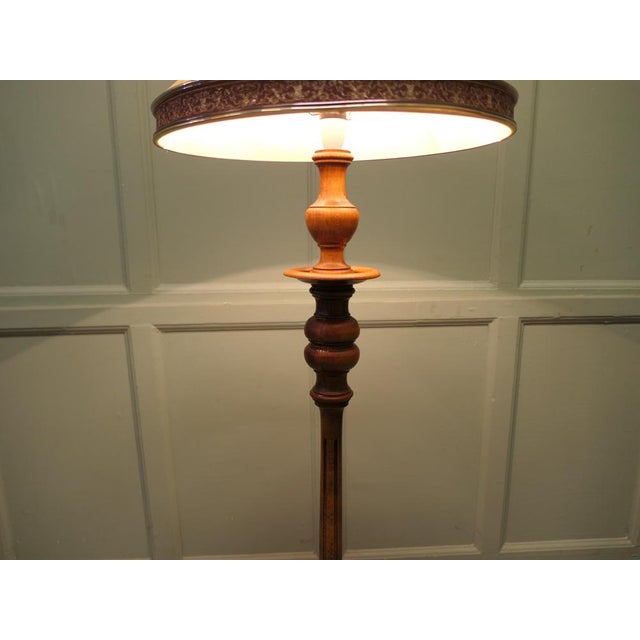 Edwardian Turned Floor Standing Reading Lamp, 1900 For Sale - Image 3 of 7