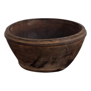 Antique Tibetan Wooden Bowl For Sale