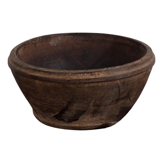 Antique Tibetan Wooden Bowl For Sale