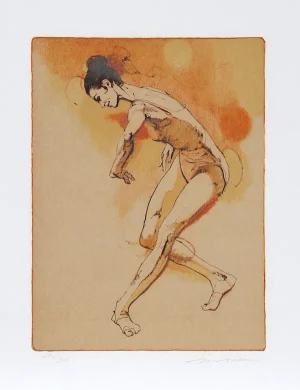 Jim Jonson, "Female Dancer," Lithograph