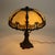 Arts & Crafts Antique Bradley & Hubbard School 6 Panel Slag Glass Lamp C1920 For Sale - Image 3 of 11