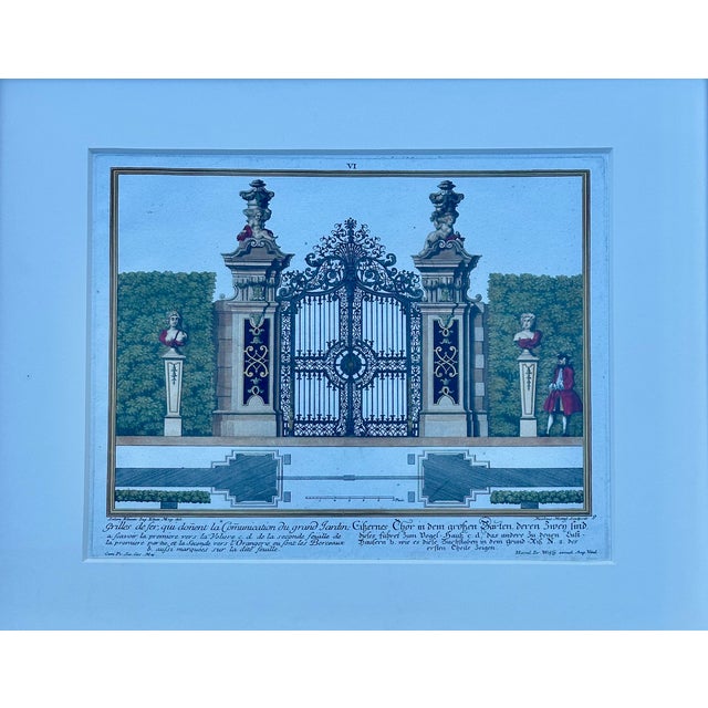 Wood Architectural Garden Gates by Johann George Oegg, Set of 3, Framed (C. 1740) For Sale - Image 7 of 7