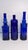 Vintage Cobalt Blue Glass Bottle Vase Lot of 3 Decorative Embossed Glass 12" For Sale In West Palm - Image 6 of 11