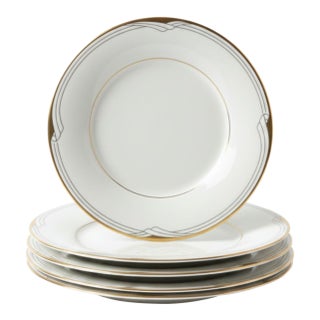 1980s Noritake Bread & Butter Plates Dishes Golden Cove Noritake Fine China Japan 7719 - Set of 4 For Sale